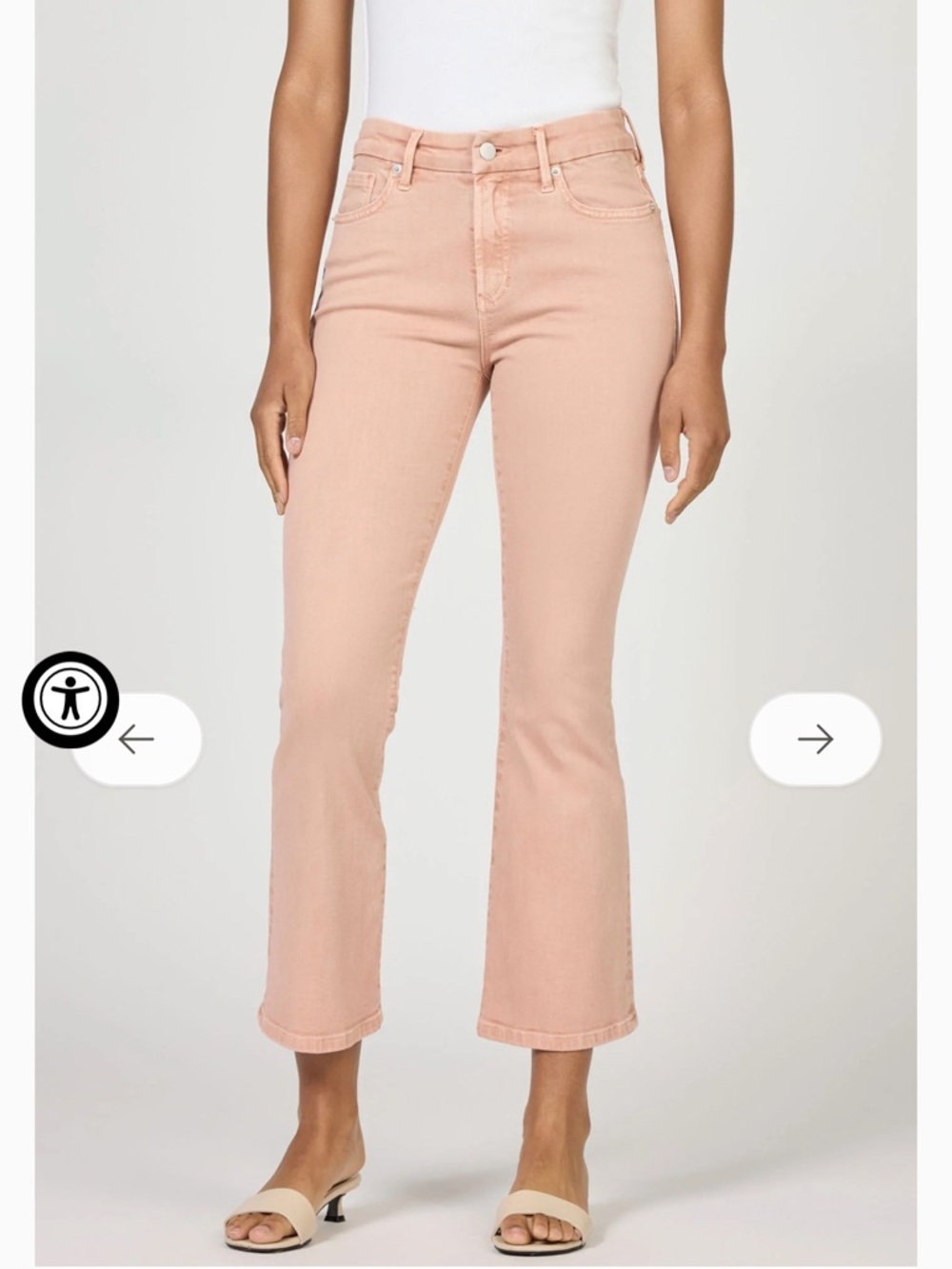 Dear John Jeanne Crop Flare Jeans – Blush Pink – Size 31